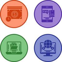 Time is Mony and Faq Icon vector