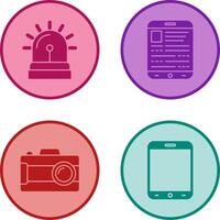 Alarm System and Ebook Icon vector