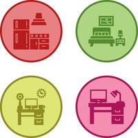 Kitchen and Bedroom Icon vector