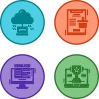 Cloud Computing and Online Shopping Icon vector