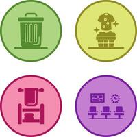 Trash Can and Laundary Icon vector