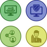 Password and Shield Icon vector