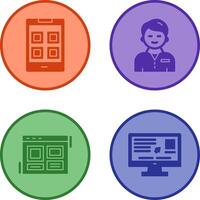 Apps and User person Icon vector