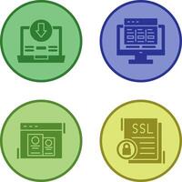 Downlaod and Layout Icon vector