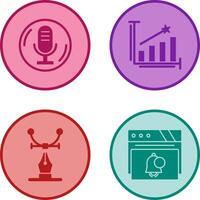Microphone and Line Bars Icon vector