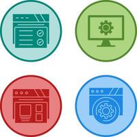 Web Browser and Monitor Screen Icon vector