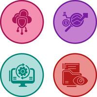 Data Protection and Data Research Icon vector