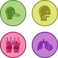 Bad Breath and Throat Cancer Icon vector