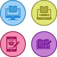 Digital Learning and Written Icon vector