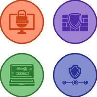 Password and Firewall Icon vector