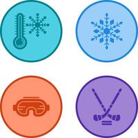 Snow Flake and Cold Icon vector