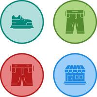 Zapatos y pantalones icono vector