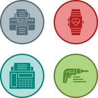 Smartwatch and Printer Icon vector