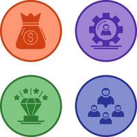 Money Bag and Management Icon vector