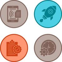 Smart Phone and Rocket Icon vector