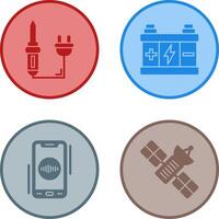 Soldering and Battery Icon vector