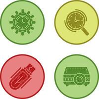 Direction and Magnifier Icon vector