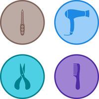 Nail File and Hair Dryer Icon vector