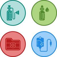 Oxygen and Dropper Icon vector