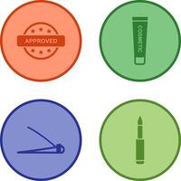 Approved and Creem Icon vector
