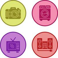 Digital Camera and Washing Icon vector