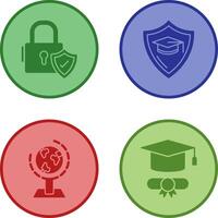 Secure and Education Icon vector
