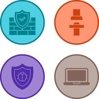 Firewall and Seat Icon vector