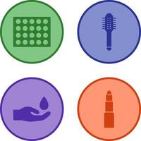 Colored Palette and Comb Icon vector