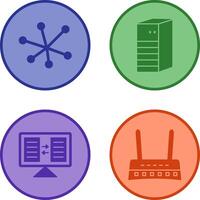 Internet and Server Network Icon vector