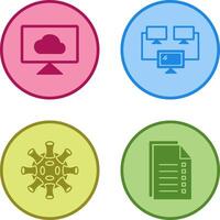 Cloud Systems and Connected Icon vector