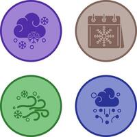 Snowy and Calender Icon vector