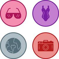 Sun Glasses and Swim Icon vector