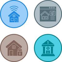 Smart house and Marketing Icon vector