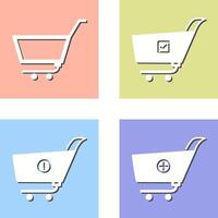 empty cart and confirm order Icon vector