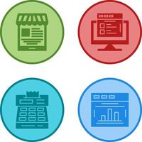 Mobile Shop and Search Product Icon vector