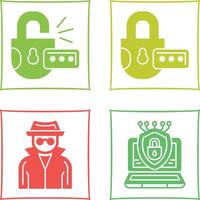 Unlock and Protect Icon vector