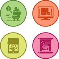 Happy Hour and Out of Stock Icon vector