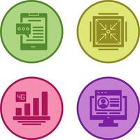 Chat and Minimize Icon vector
