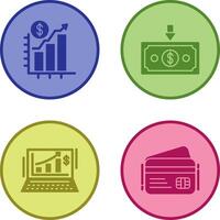 Chart Up and Money Down Icon vector