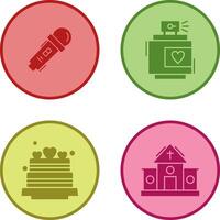 Microphone and Perfume Icon vector