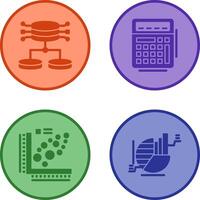 Structured Data and Calculator Icon vector