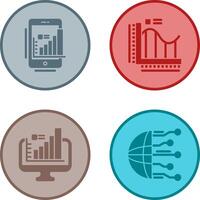 Mobile and Bar Chart Icon vector