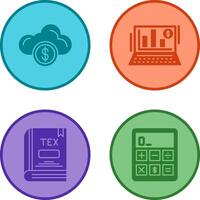 Cloud Computing and Bar Chart Icon vector