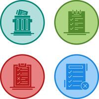 Trash List and Booking CheckList Icon vector