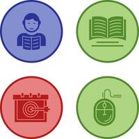 Student and Book Icon vector