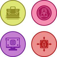 Briefcase and User Icon vector