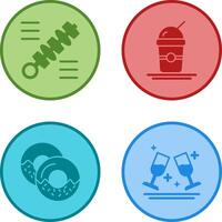 Skewer and Frappe Icon vector