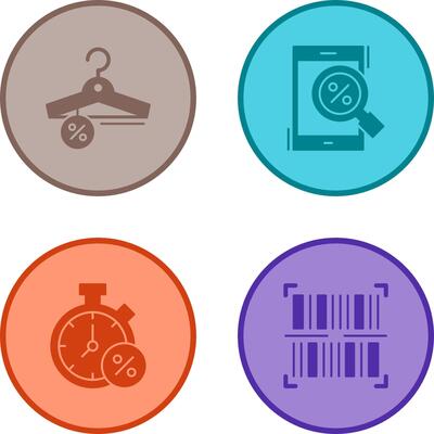 Hanger and Magnifying Glass Icon