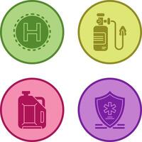 Helipad and Oxygen Icon vector