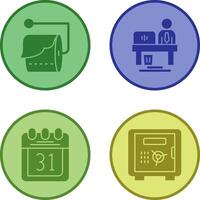 Tissue Roll and Worker Icon vector